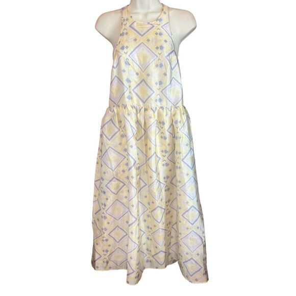 Baum Und Pferdgarten Adeva Midi Dress Pastel Yellow NWT Size 34/X-Small - Picture 5 of 10